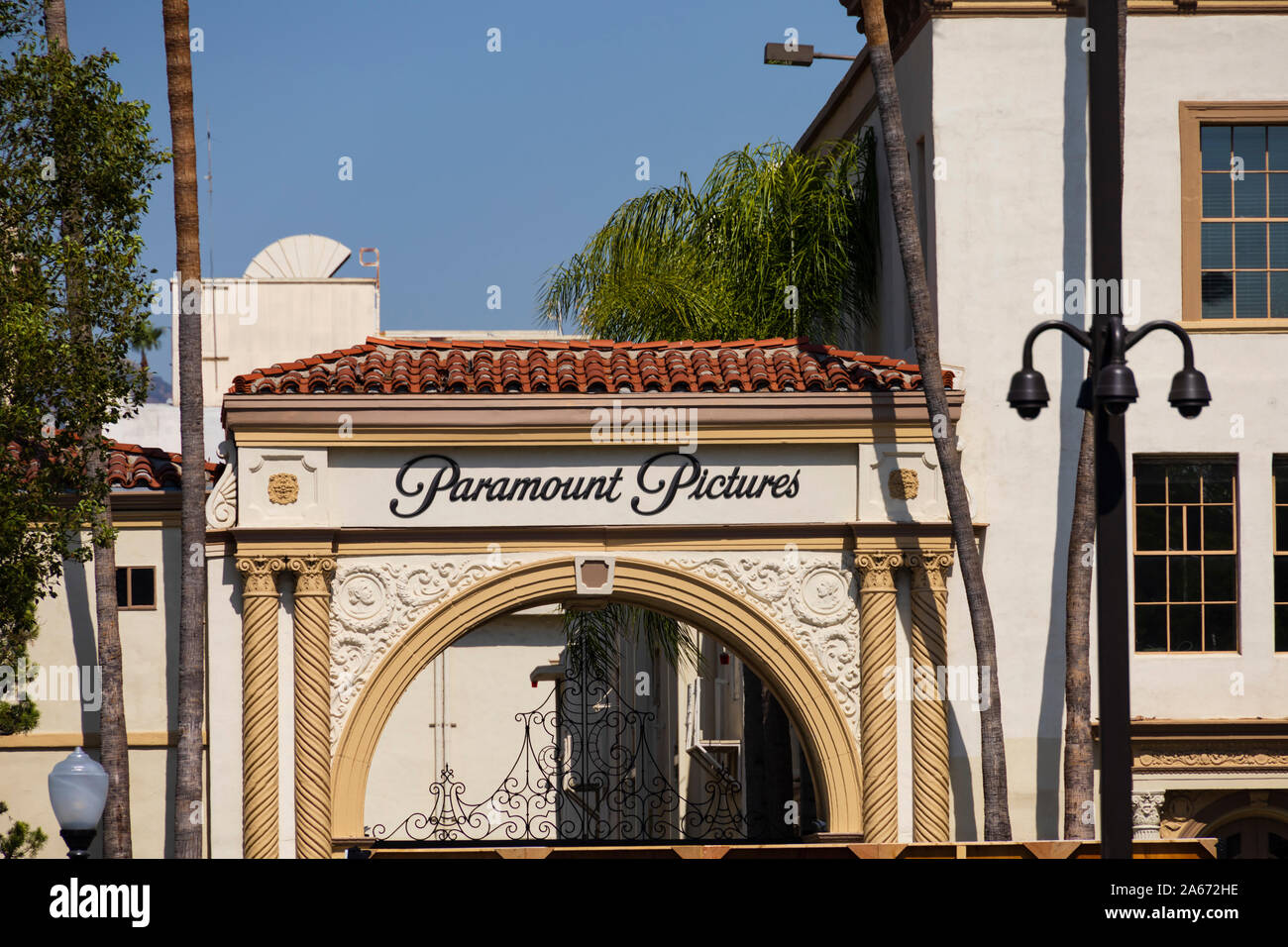 La Paramount Pictures studio, Hollywood, Los Angeles, California, Stati Uniti d'America. Ottobre 2019 Foto Stock