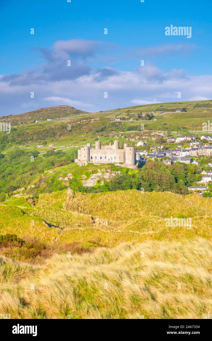 Regno Unito Galles, Gwynedd, Harlech, Harlech Castle Foto Stock