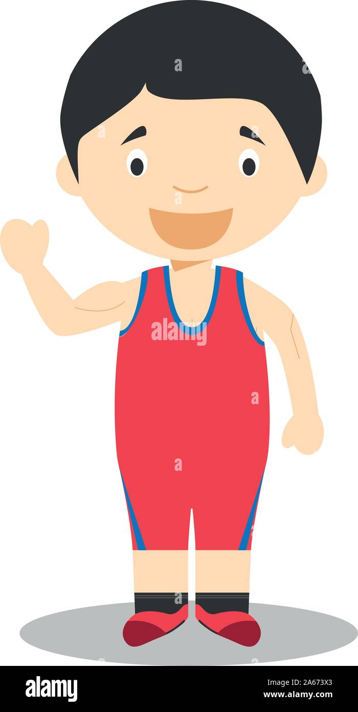 Sport cartoon illustrazioni vettoriali: Libera e Wrestling greco-romana Illustrazione Vettoriale