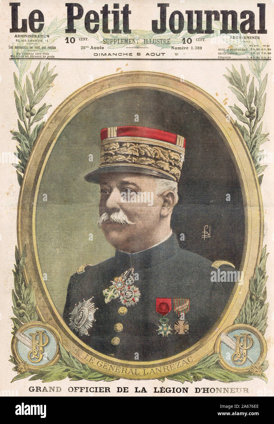 Le Général Lanrezac - In "Le Petit Journal' Francese giornale illustrato - Coperchio del Foto Stock