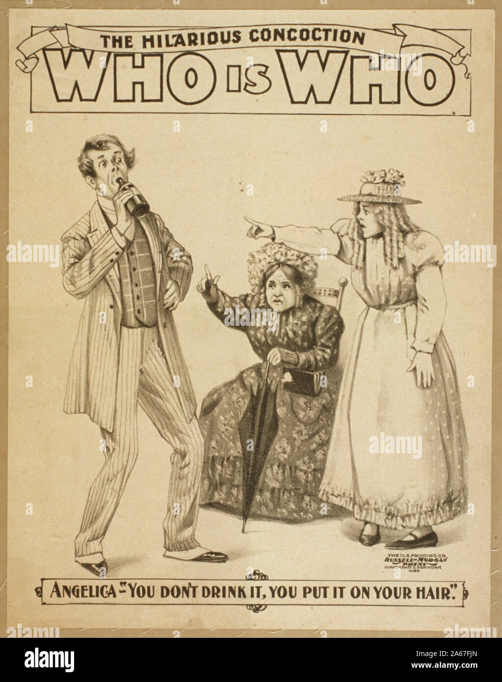 Chi è chi l'esilarante di vestirsi. Riassunto: 1 : stampa in bianco e nero litografia ; foglio 35 x 26 cm. (Formato poster); Foto Stock