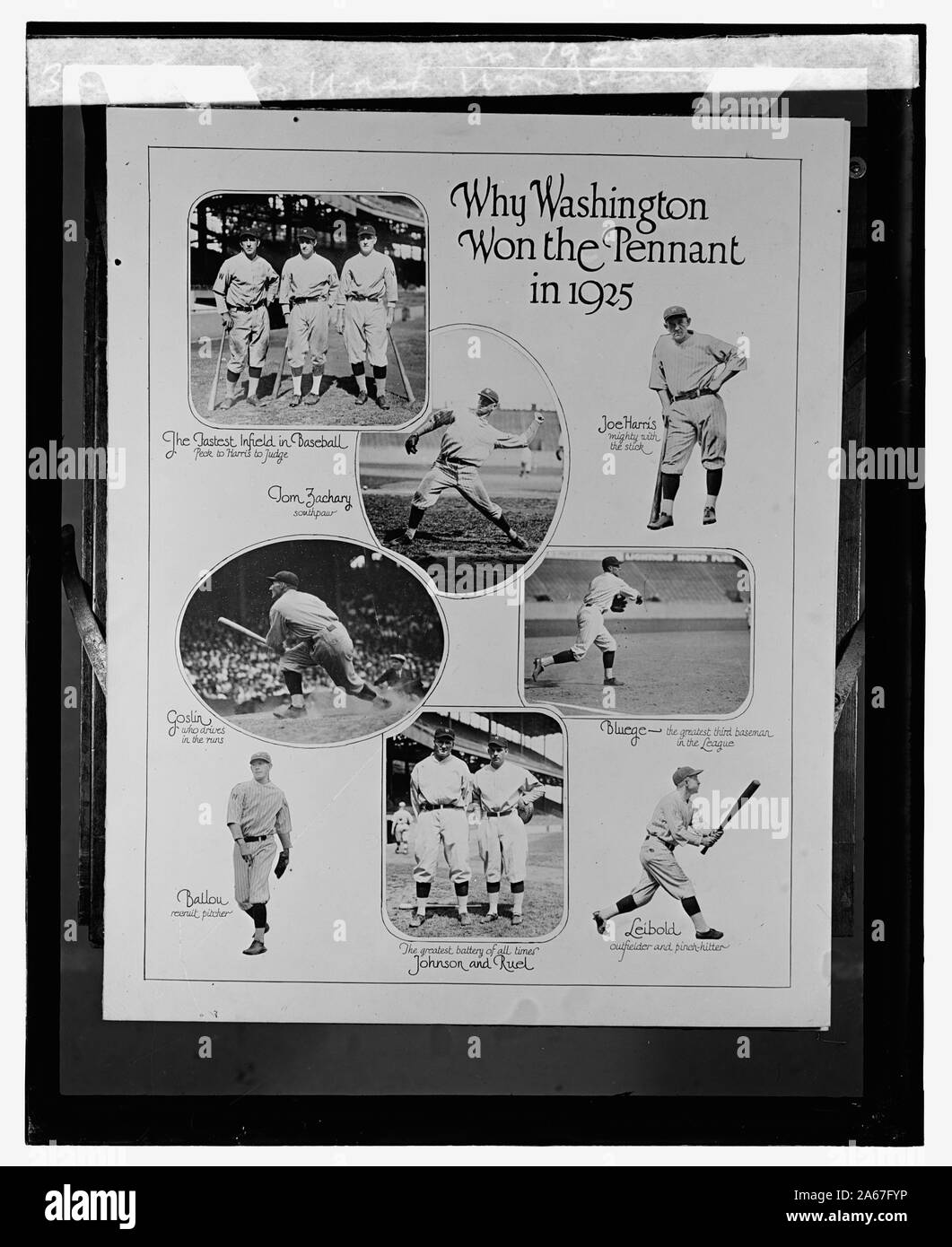 Perché nello Stato di Washington Ha vinto Pennant nel 1925 Foto Stock