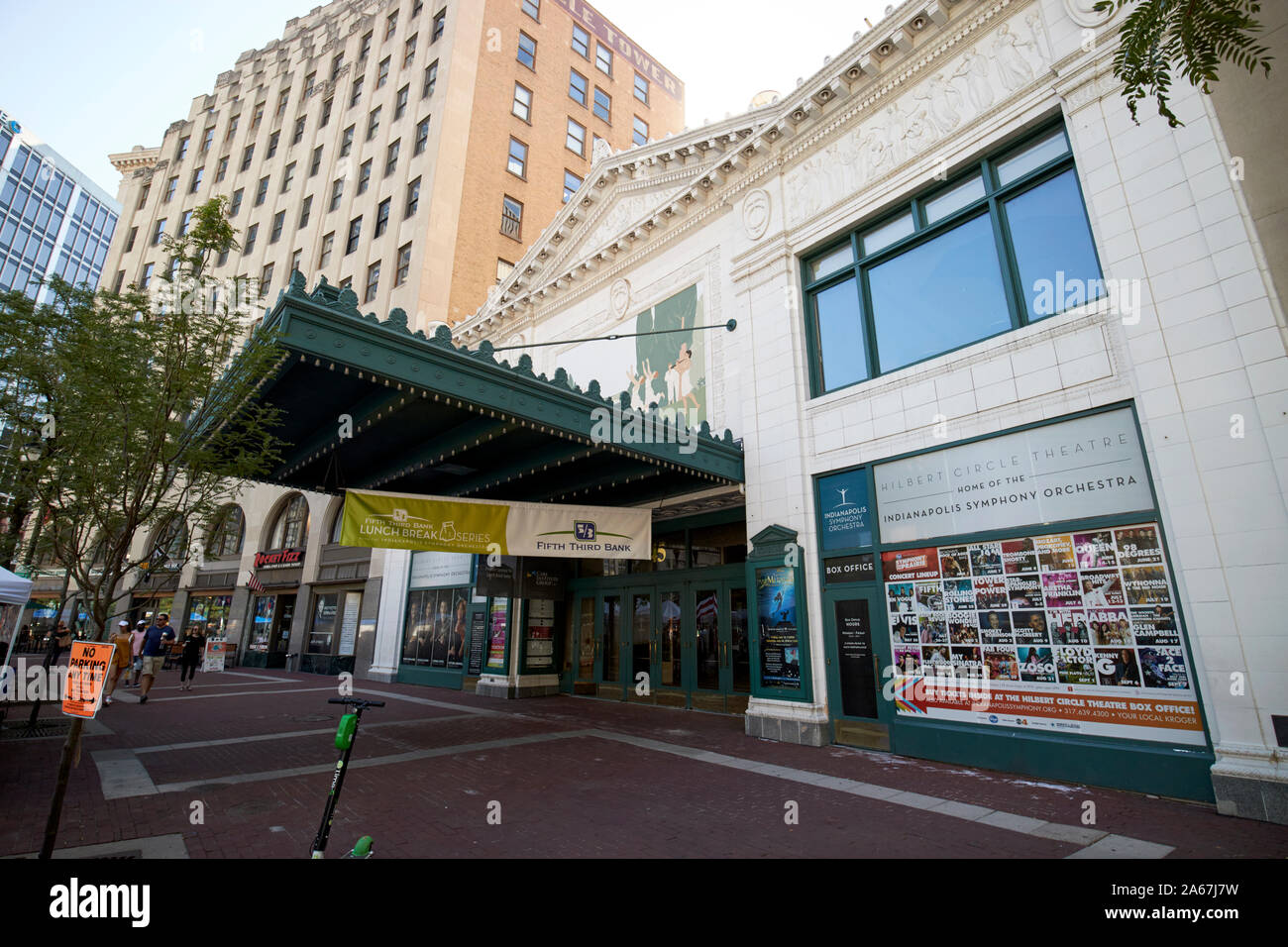 Cerchio di Hilbert theatre home la indianapolis Symphony orchestra Indianapolis in Indiana USA Foto Stock