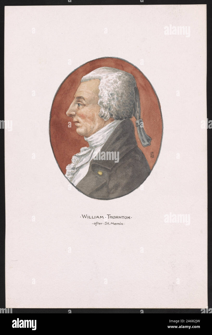 William Thornton dopo San Memin / St.M [monogram] Foto Stock