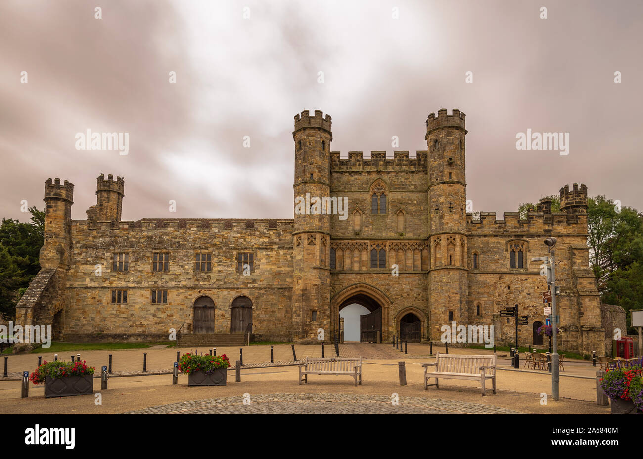 Abbazia di battaglia di Hastings in Inghilterra 1066. Foto Stock