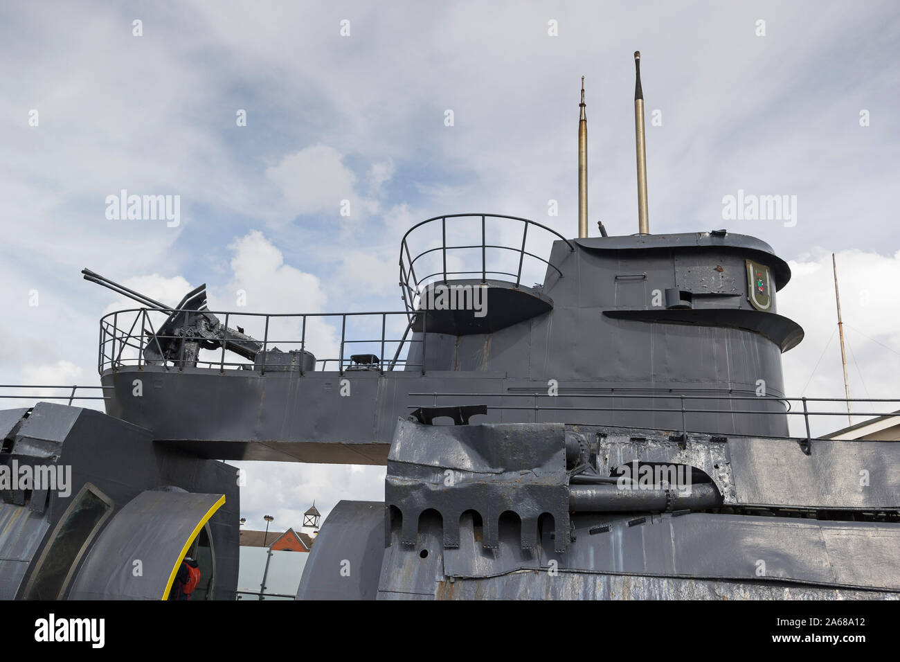 Barca U U-534 all'U Boat Museum, Liverpool, Regno Unito Foto Stock