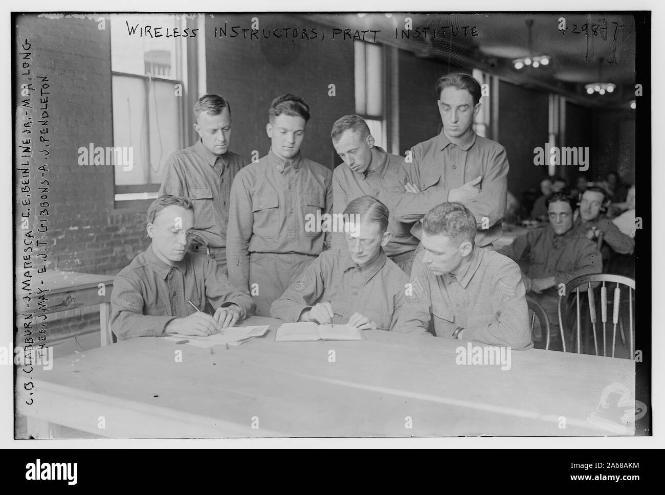 Istruttori Wireless, Pratt Institute, C.B. Clabburn - J. Maresca - C.E. Beinline Jr. - M.A. Lungo - Theo. J. Maggio - E.J.T. Gibbons - A.J. Pendleton Foto Stock