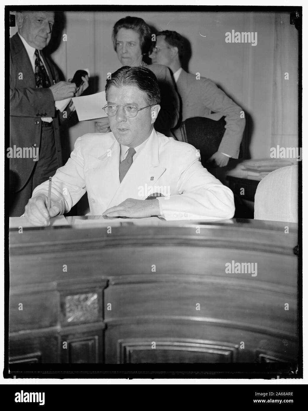 Il Senatore del Wisconsin. Washington, 14 giugno. Una nuova immagine informale del Senatore Robert F. Lafollette, progressiva del Wisconsin Foto Stock