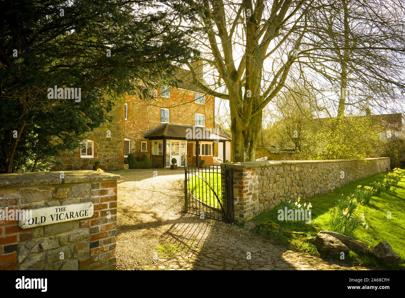 La vecchia canonica in Avebury Village nel Wiltshire, Inghilterra REGNO UNITO Foto Stock