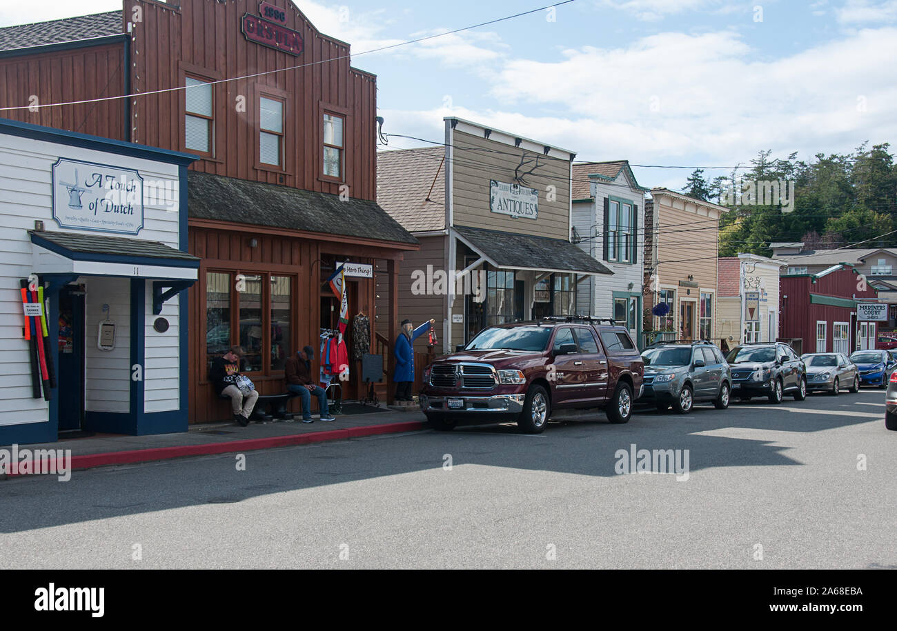Coupeville Washington centro balneare di piccole comunità di Whidbey Island. Foto Stock