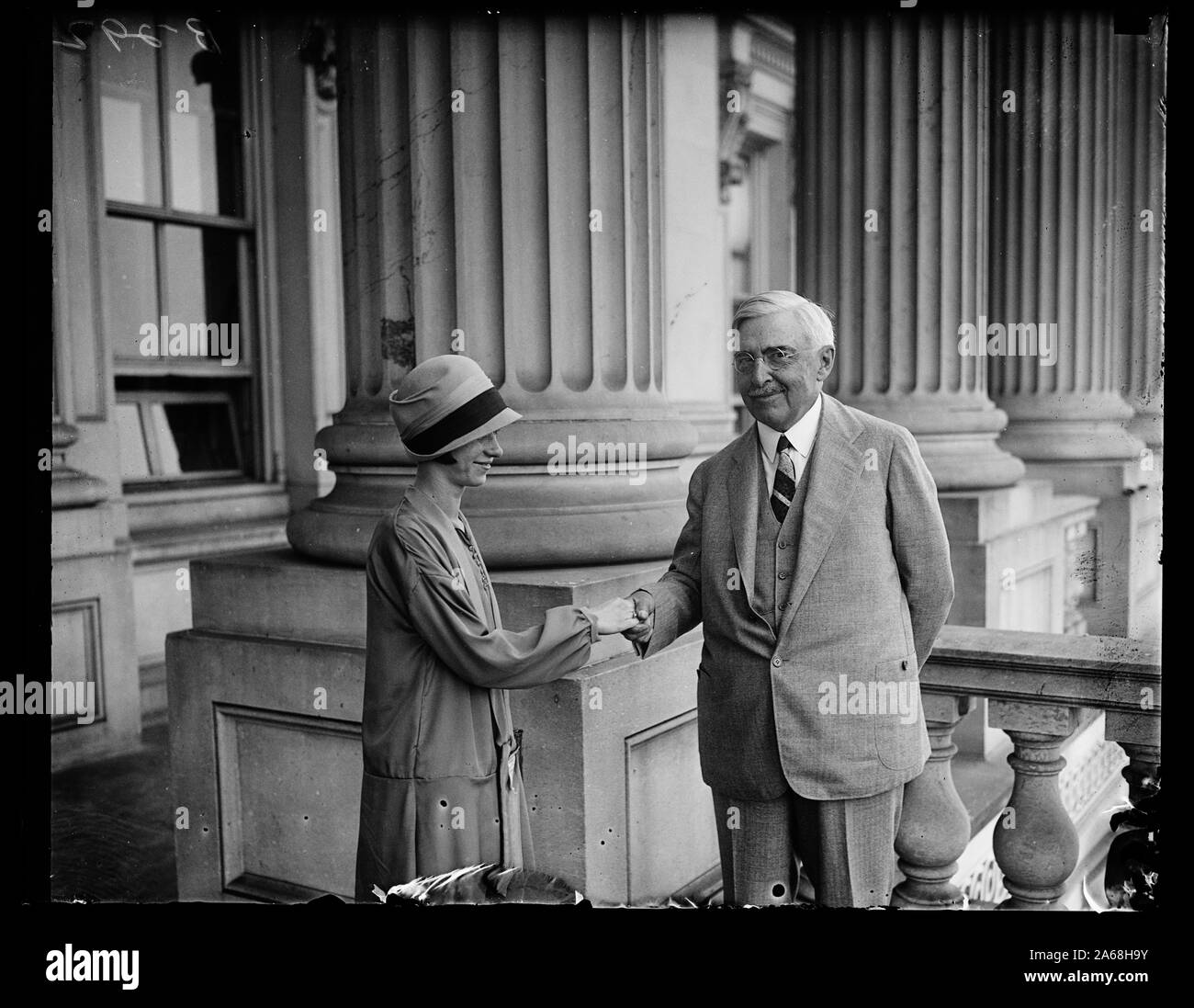 Donna e uomo in U.S. Capitol, Washington D.C. Foto Stock
