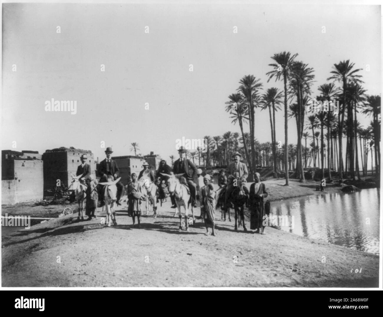 Mondo commissione trasporti sul sito dell'antica Memphis Foto Stock