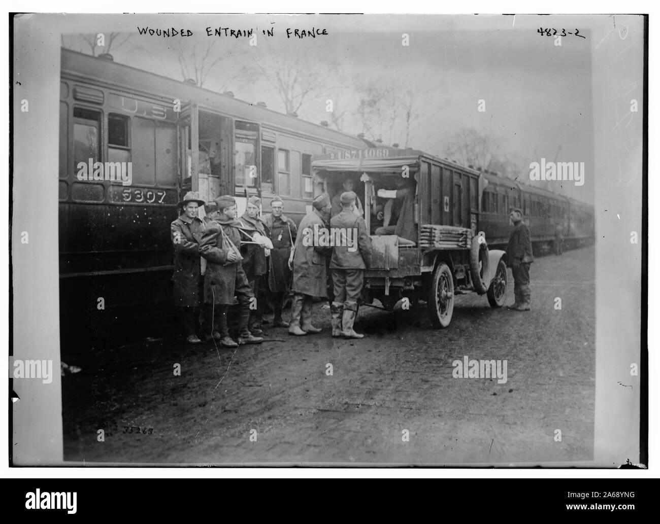 Feriti trascinano in Francia Foto Stock