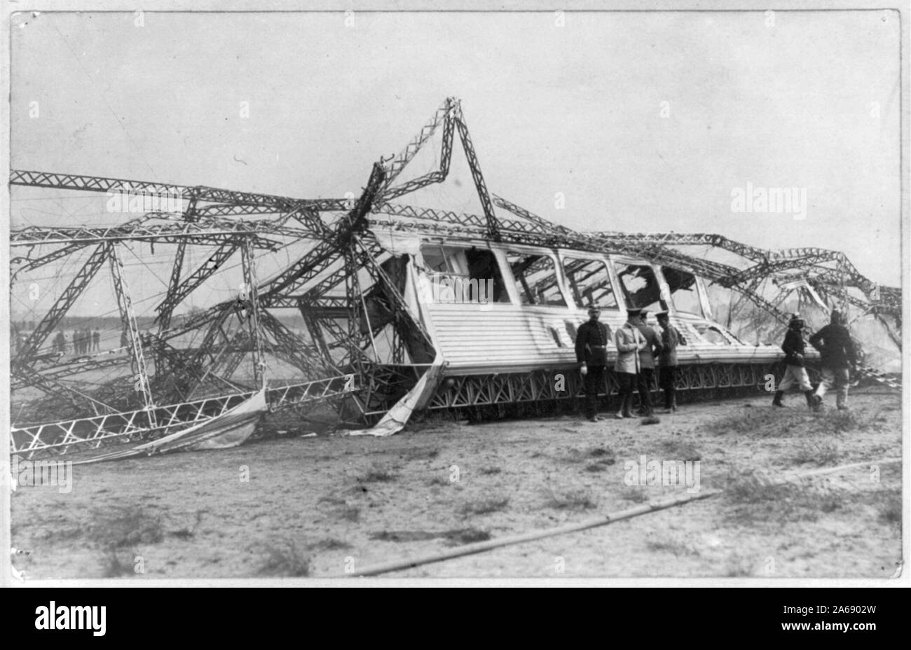 Relitto di navale tedesco dirigibile L.2, Ottobre 17, 1913 Foto Stock