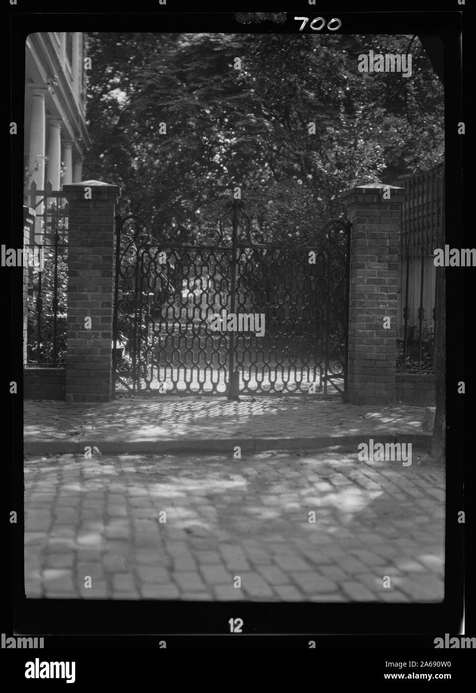 Cancellata in ferro battuto, New Orleans o Charleston, Carolina del Sud Foto Stock