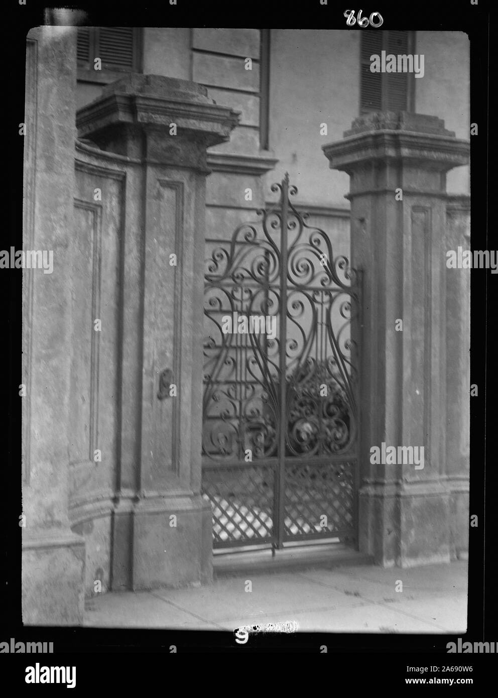 Cancellata in ferro battuto, [8 Legare Street], Charleston, Carolina del Sud Foto Stock