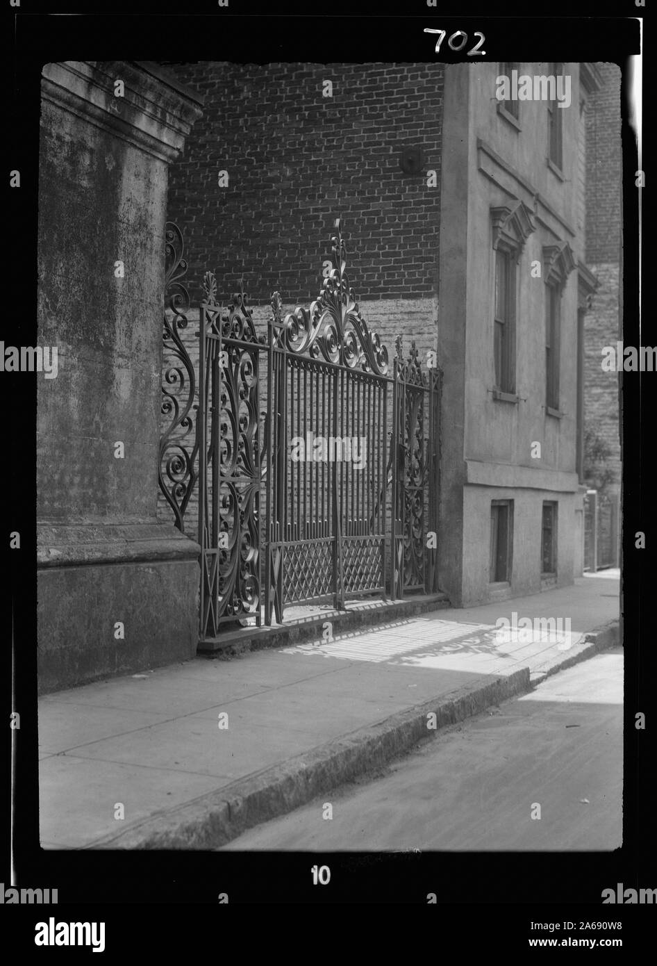 Cancellata in ferro battuto, New Orleans o Charleston, Carolina del Sud Foto Stock