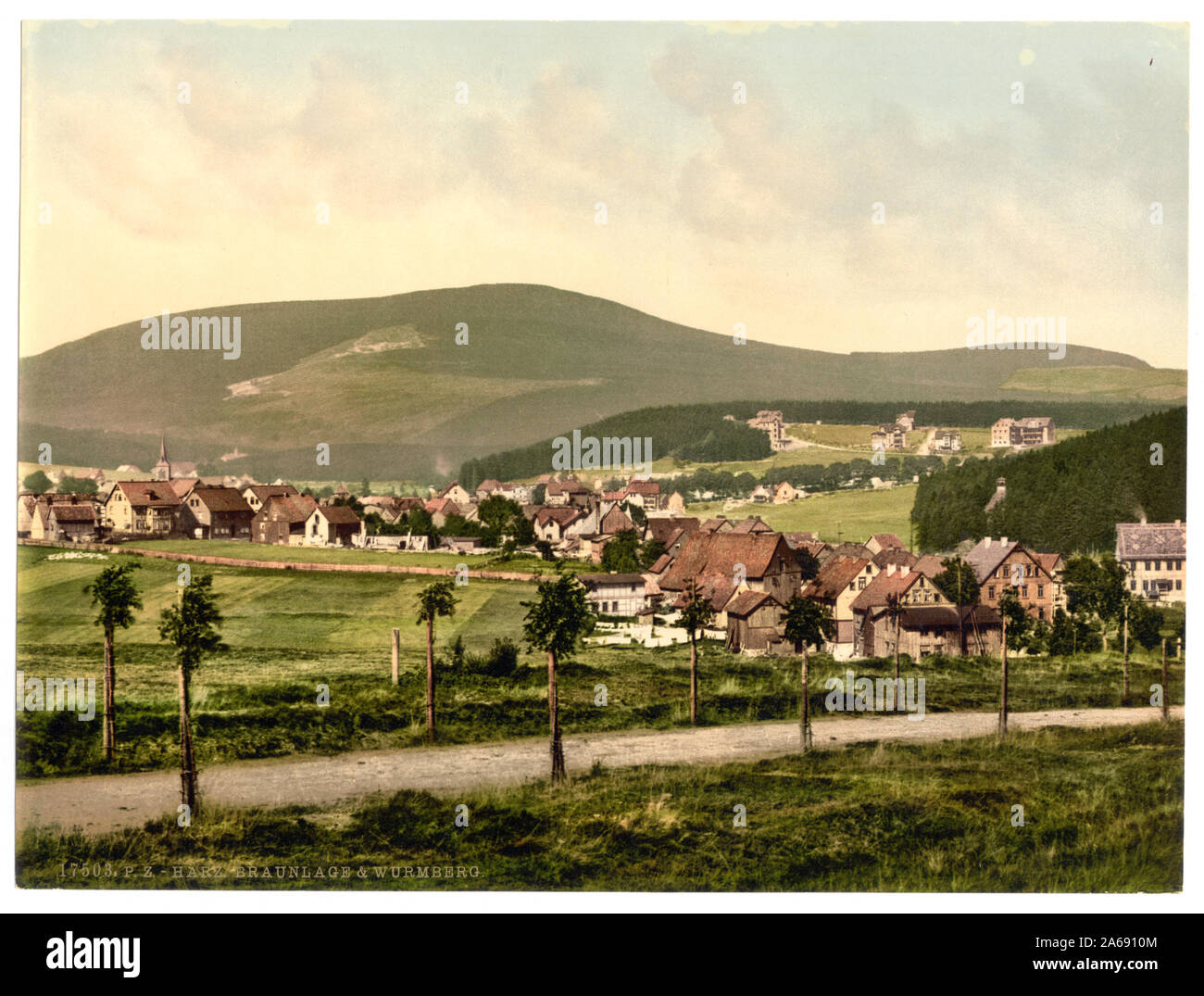 Wurmberg, Braunlage Hartz, Germania; titolo dalla Detroit Publishing Co., catalogo J-sezione estera. Detroit, Michigan. : Detroit Photographic Company, 1905.; fa parte di: Viste della Germania nella stampa Photochrom collection.; stampa n. 17503.; Foto Stock