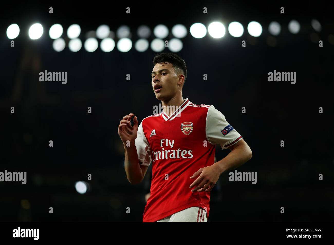 Emirates Stadium, Londra, Regno Unito. 24 ott 2019. UEFA Europa League Calcio, Arsenal contro Vitoria de Guimaraes, Gabriel Martinelli di Arsenal - Editoriale usare carte di credito: Azione Plus sport/Alamy Live News Foto Stock