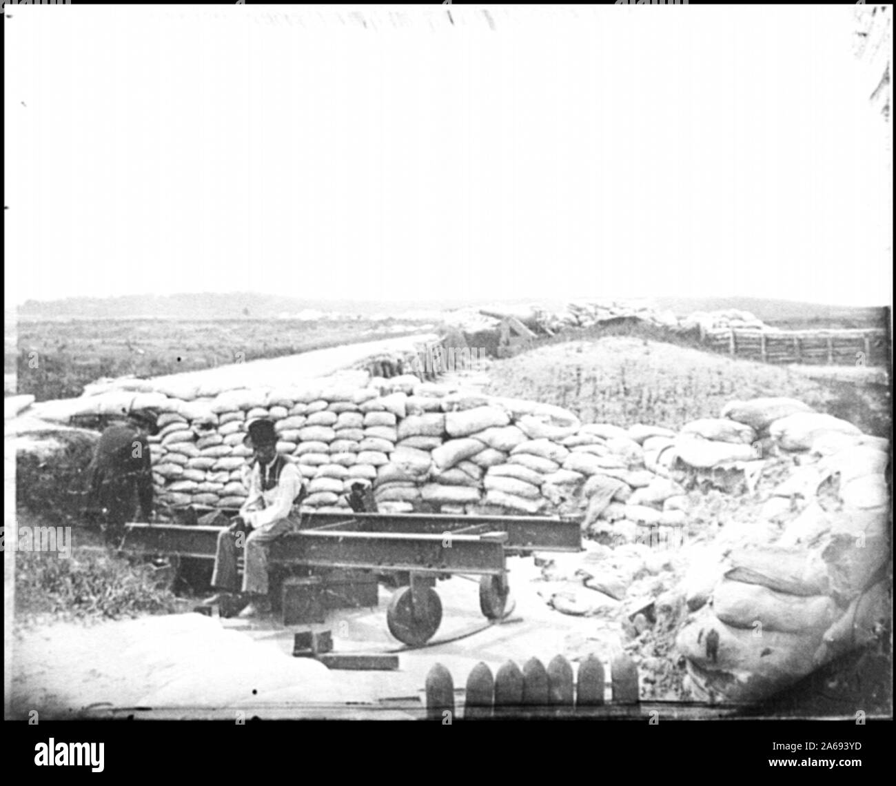 Yorktown, Va. Confederate contrappeso fortificazioni Abstract: Selezionato Guerra civile fotografie, 1861-1865 Foto Stock