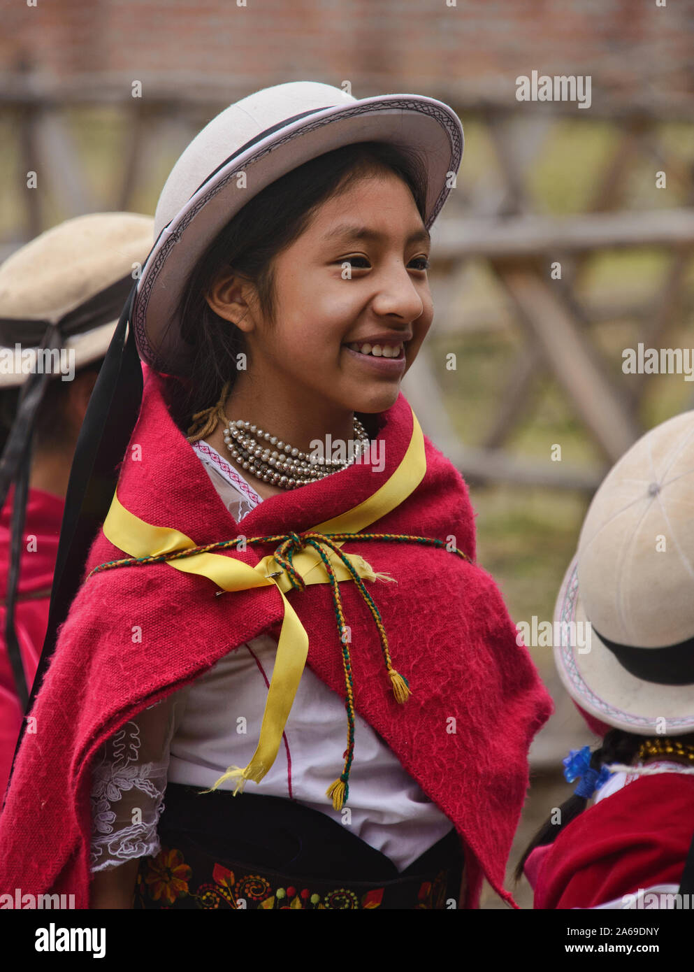 Ritratto di un indigeno highlander, Urbina, Ecuador Foto Stock