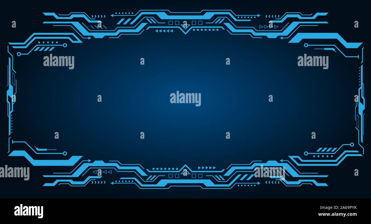 Tecnologia telaio futuristico. Pannello virtuale, cruscotto - Illustrazione Vettore Illustrazione Vettoriale