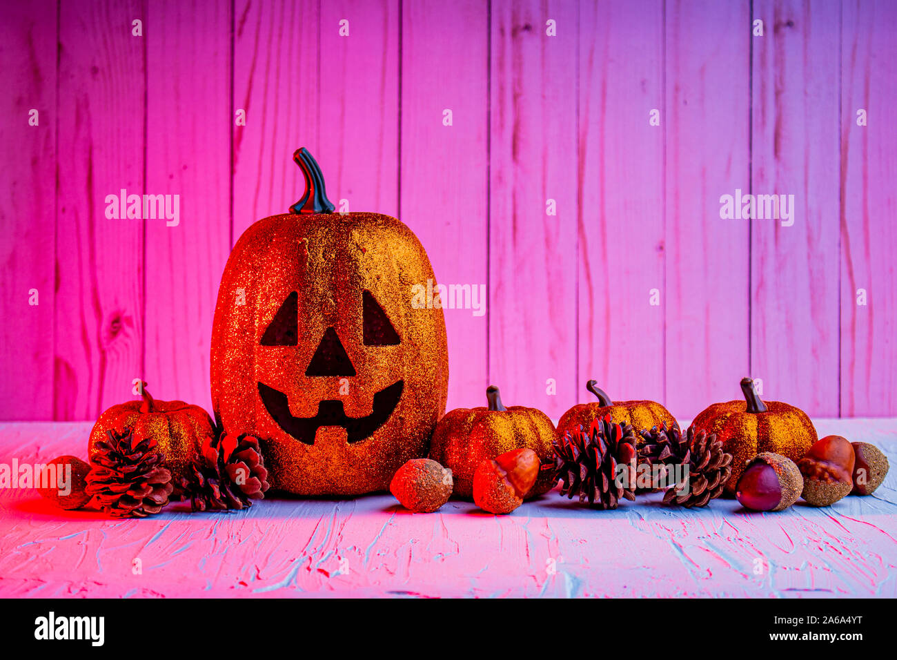 Sfondi fotografici di Halloween, lanterna di zucca, pavimento in legno, sfondo fotografico di luna fantasma, vinile arancione, accessori per cabine fotografiche - Italia