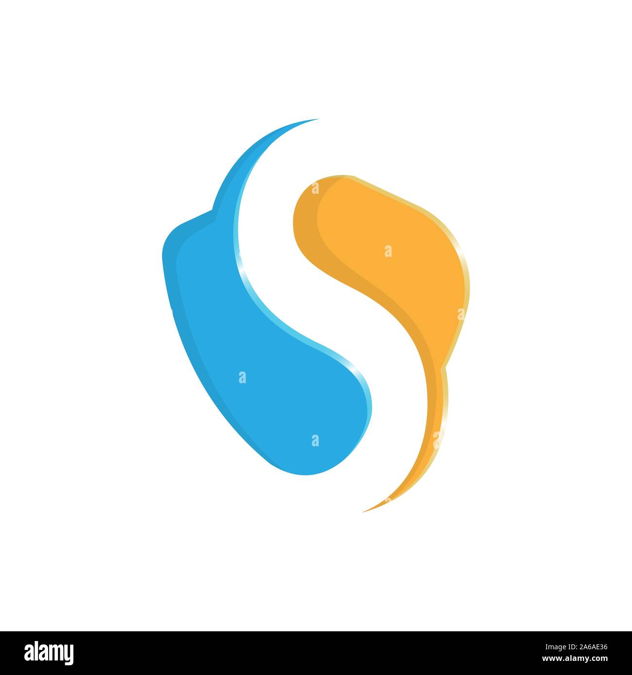 Business corporate lettera S logo design vettore. Semplice e pulito il design piatto della lettera S logo template vettoriale Illustrazione Vettoriale