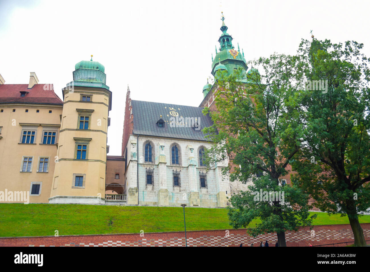 Esterno del il Castello Reale di Wawel, un castello reale residency situato nel centro di Cracovia, in Polonia Foto Stock