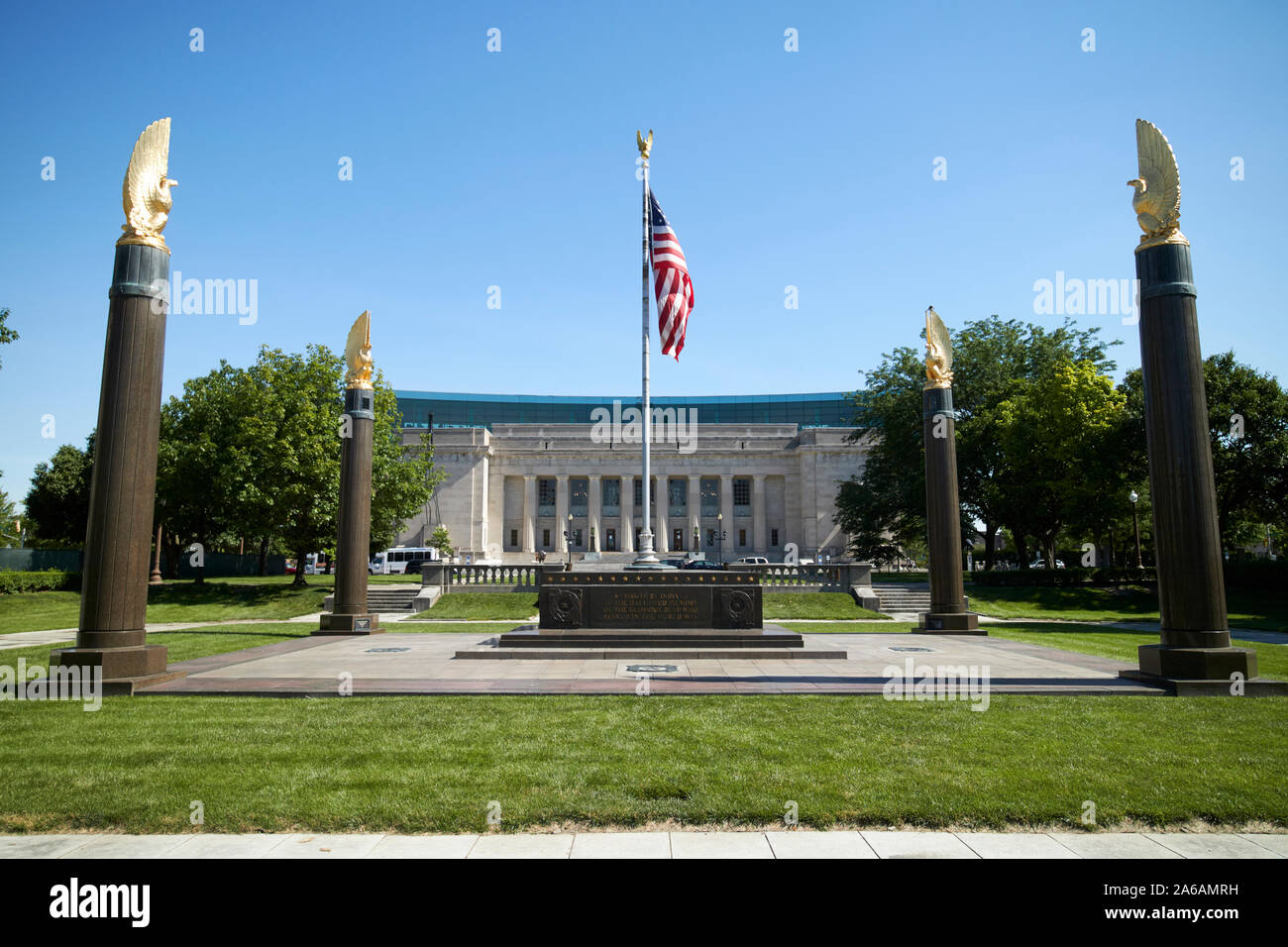 Il cenotafio square American Legion mall Indianapolis in Indiana USA Foto Stock