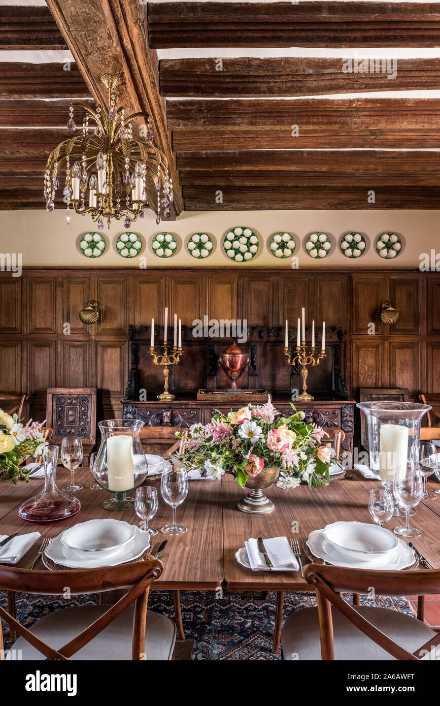 Negli anni Trenta in stile Art Deco sala da pranzo con tavolo commissionato da Alastair Murray Foto Stock