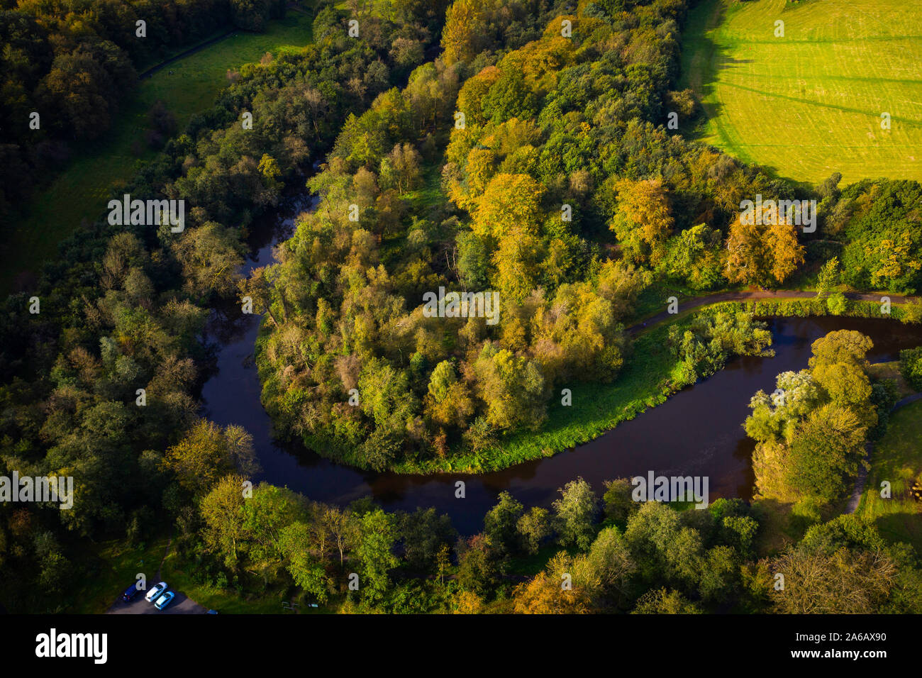 Minnowburn spiagge e il fiume Lagan Belfast Foto Stock