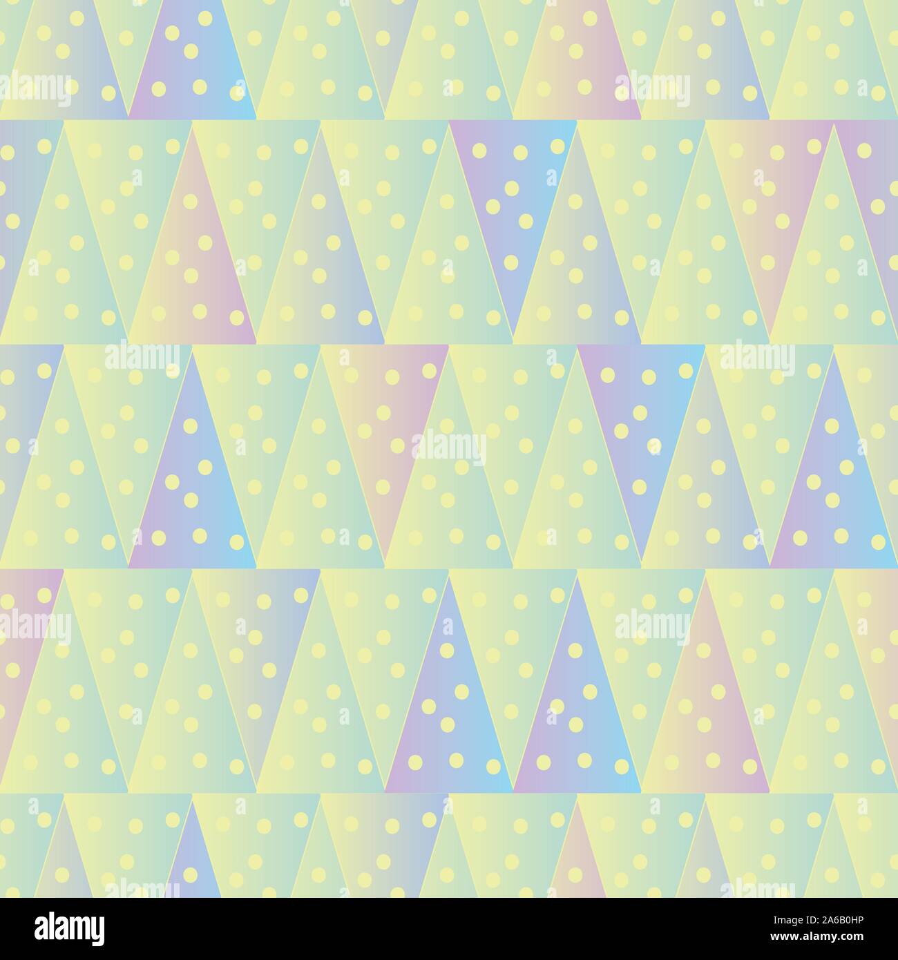 Seamless disegno vettoriale con colori pastello e triangoli punteggiata Illustrazione Vettoriale