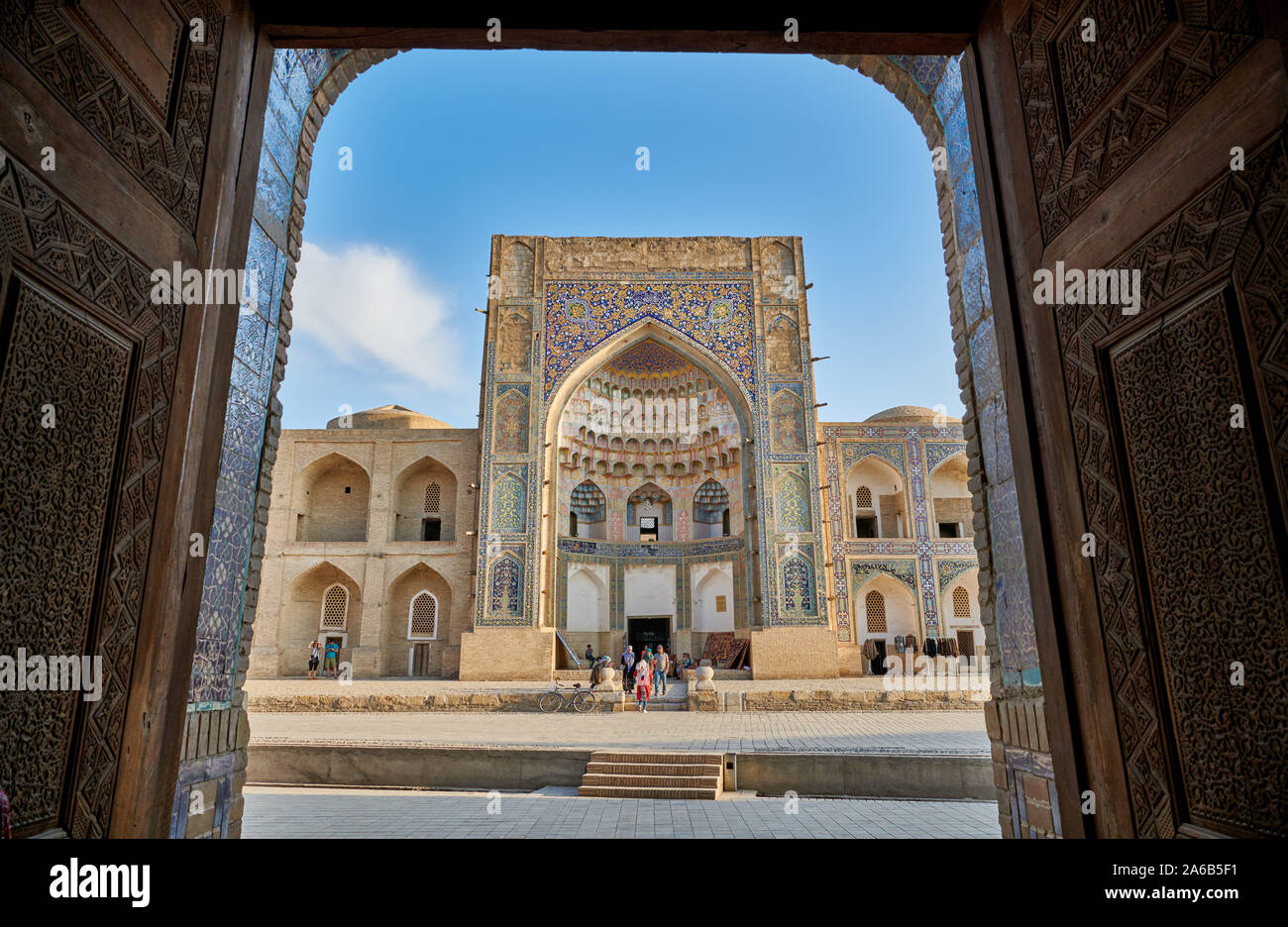 Abdul Aziz Khan o Abdulaziz Khan madrasa, Bukhara, Uzbekistan in Asia centrale Foto Stock