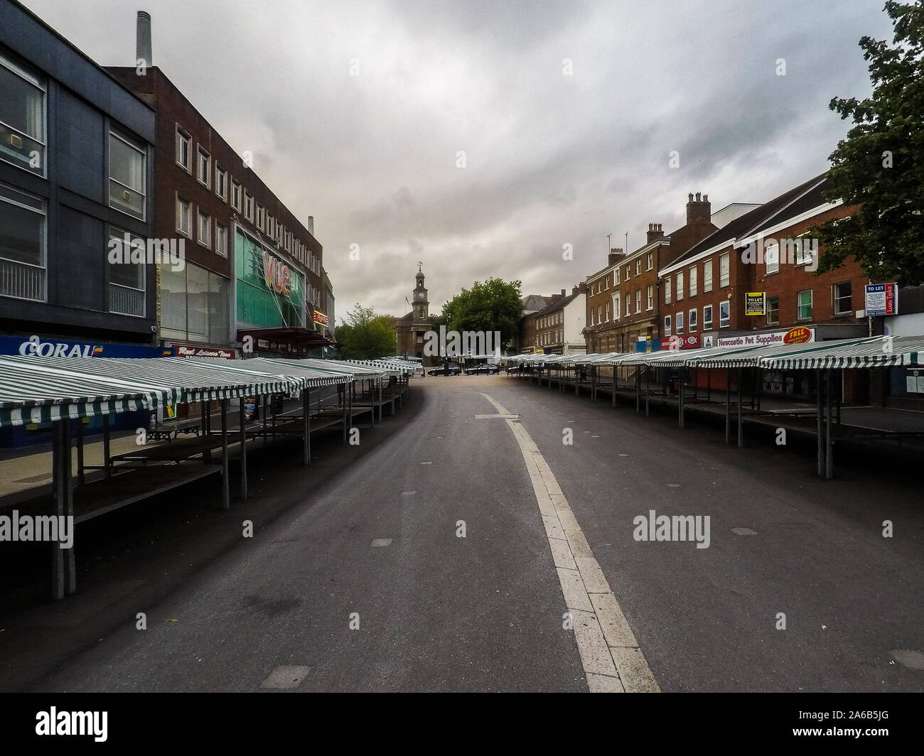 Immagini aeree di Newcastle Under Lyme in terracotta comune di Stoke on Trent, Staffordshire Foto Stock