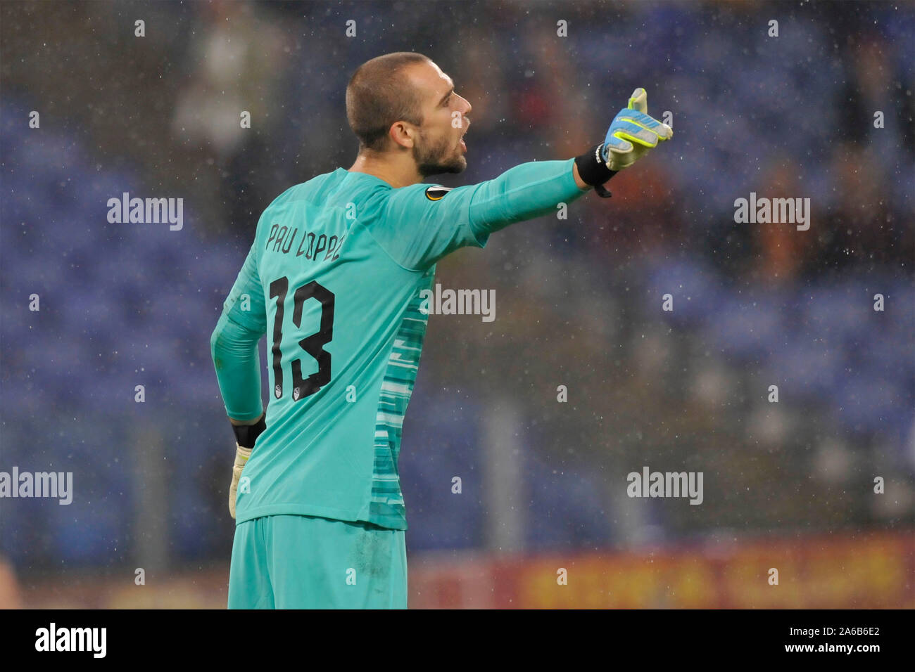 Roma - Il Borussia M' Gladbach 1-1, stadio olimpico 24/10/2019 UEFA Europa League, Pau Lopez Roma - Borussia M' Gladbach 1-1, Stadio Olimpico 24/10/2019 Ue Foto Stock