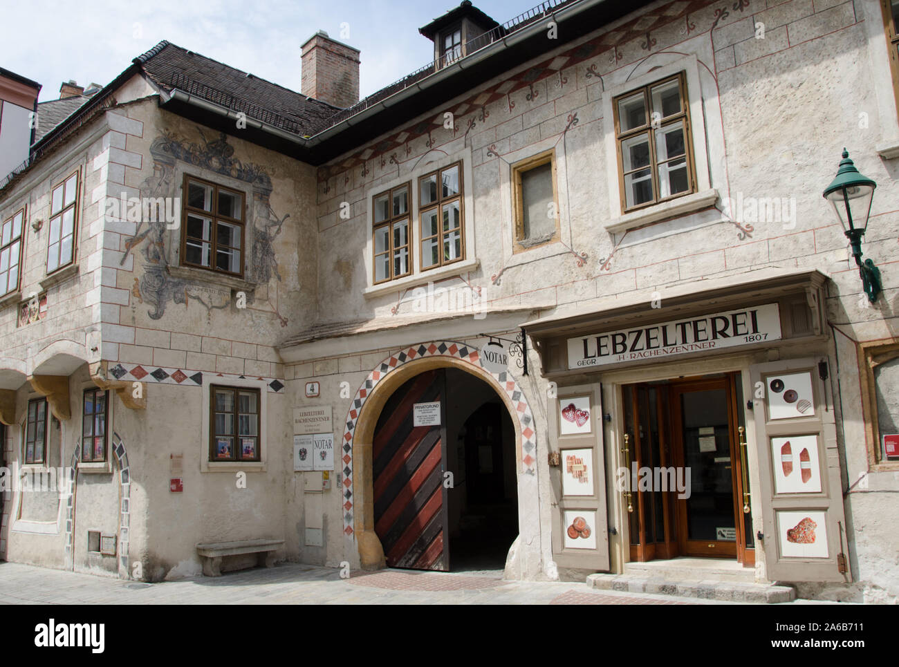 Mödling, capitale del distretto austriaco con lo stesso nome si trova 14 km a sud di Vienna, si trova nella Bassa Austria la zona industriale. Foto Stock