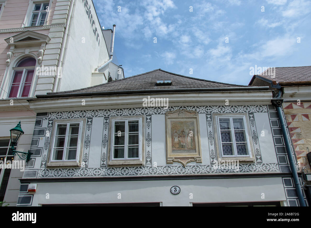 Mödling, capitale del distretto austriaco con lo stesso nome si trova 14 km a sud di Vienna, si trova nella Bassa Austria la zona industriale. Foto Stock