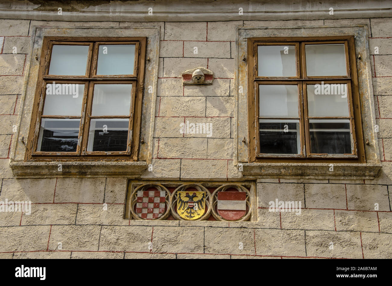 Mödling, capitale del distretto austriaco con lo stesso nome si trova 14 km a sud di Vienna, si trova nella Bassa Austria la zona industriale. Foto Stock