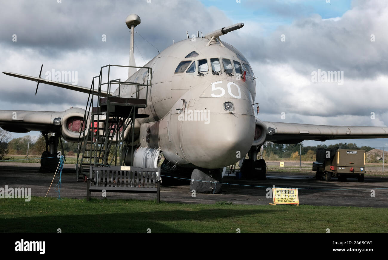 Nimrod il pattugliamento marittimo e ricognizione bombardiere. Periodo della guerra fredda. Foto Stock