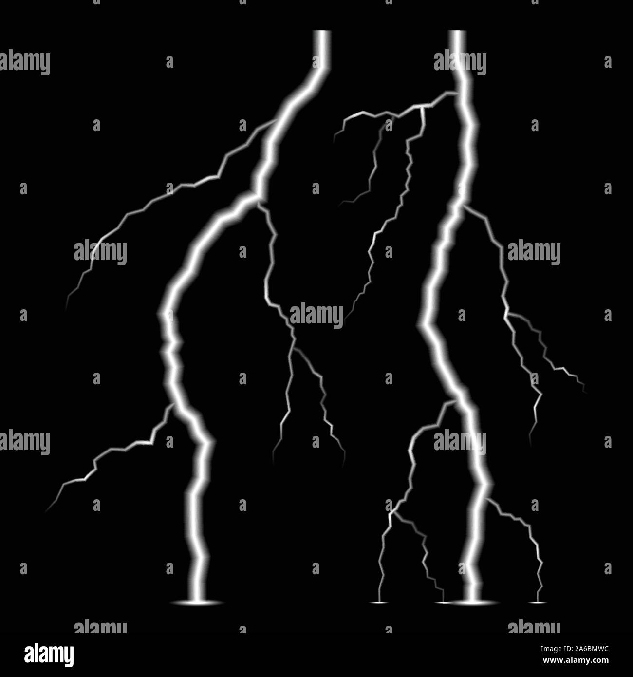 Il simbolo del fulmine. Due realistico raggio vettore dei simboli Illustrazione Vettoriale Il simbolo del fulmine. Due realistico raggio vettore dei simboli Illustrazione Vettoriale