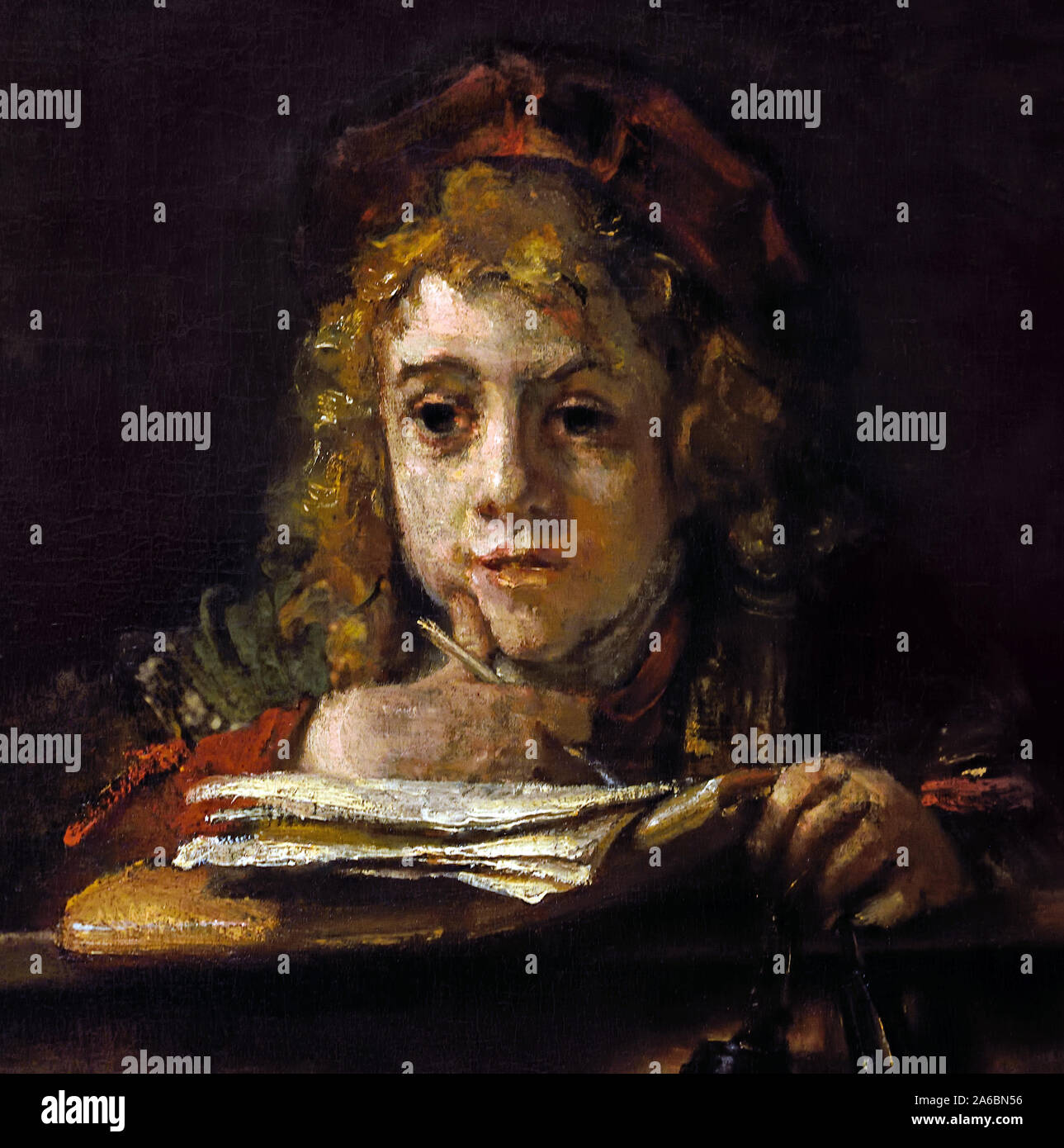 Tito al suo leggio 1665 Da Rembrandt Harmensz () Harmenszoon van Rijn 1606-1669 xvii secolo i Paesi Bassi olandese Holland, Foto Stock