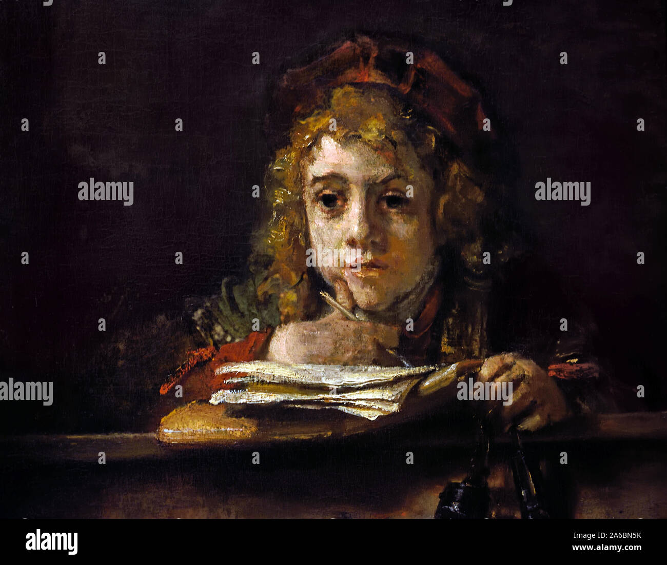 Tito al suo leggio 1665 Da Rembrandt Harmensz () Harmenszoon van Rijn 1606-1669 xvii secolo i Paesi Bassi olandese Holland, Foto Stock