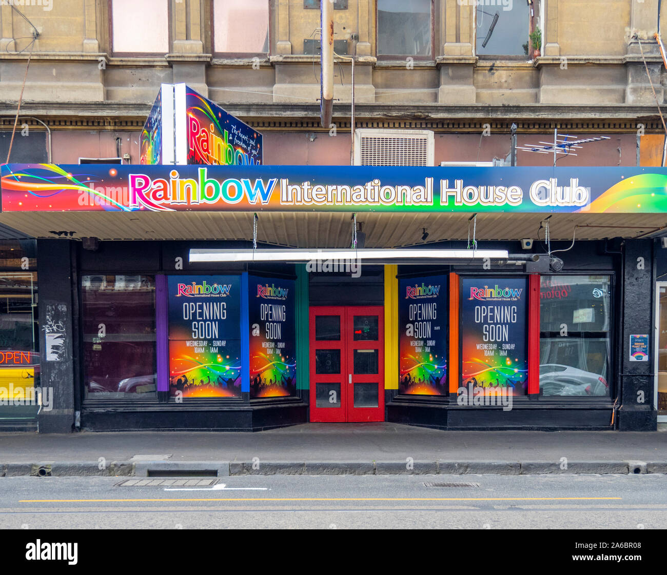 Rainbow International House Club nightclub e bar su Smith St Collingwood Melbourne Victoria Australia. Foto Stock