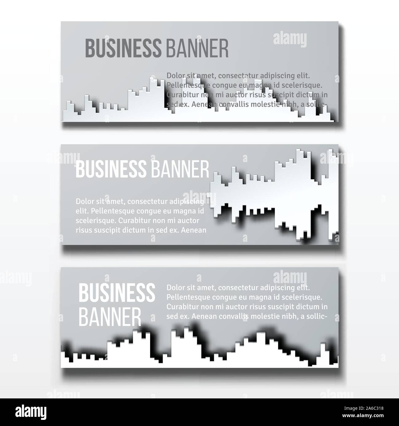 Set di tre banner aziendale Illustrazione Vettoriale