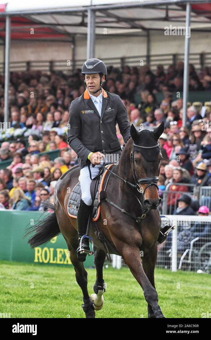 Badminton Horse Trials Maggio 2019 Gloucester Christopher Burton presso il principale evento per il badminton horse trials 2019 riding Graf libertà per l'Australia Foto Stock