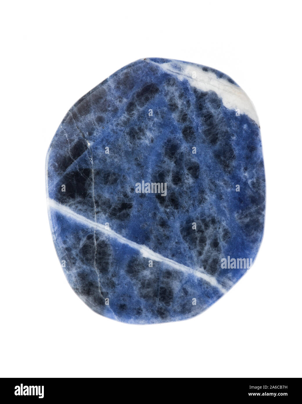Minerali: Sodalite isolati su sfondo bianco Foto Stock