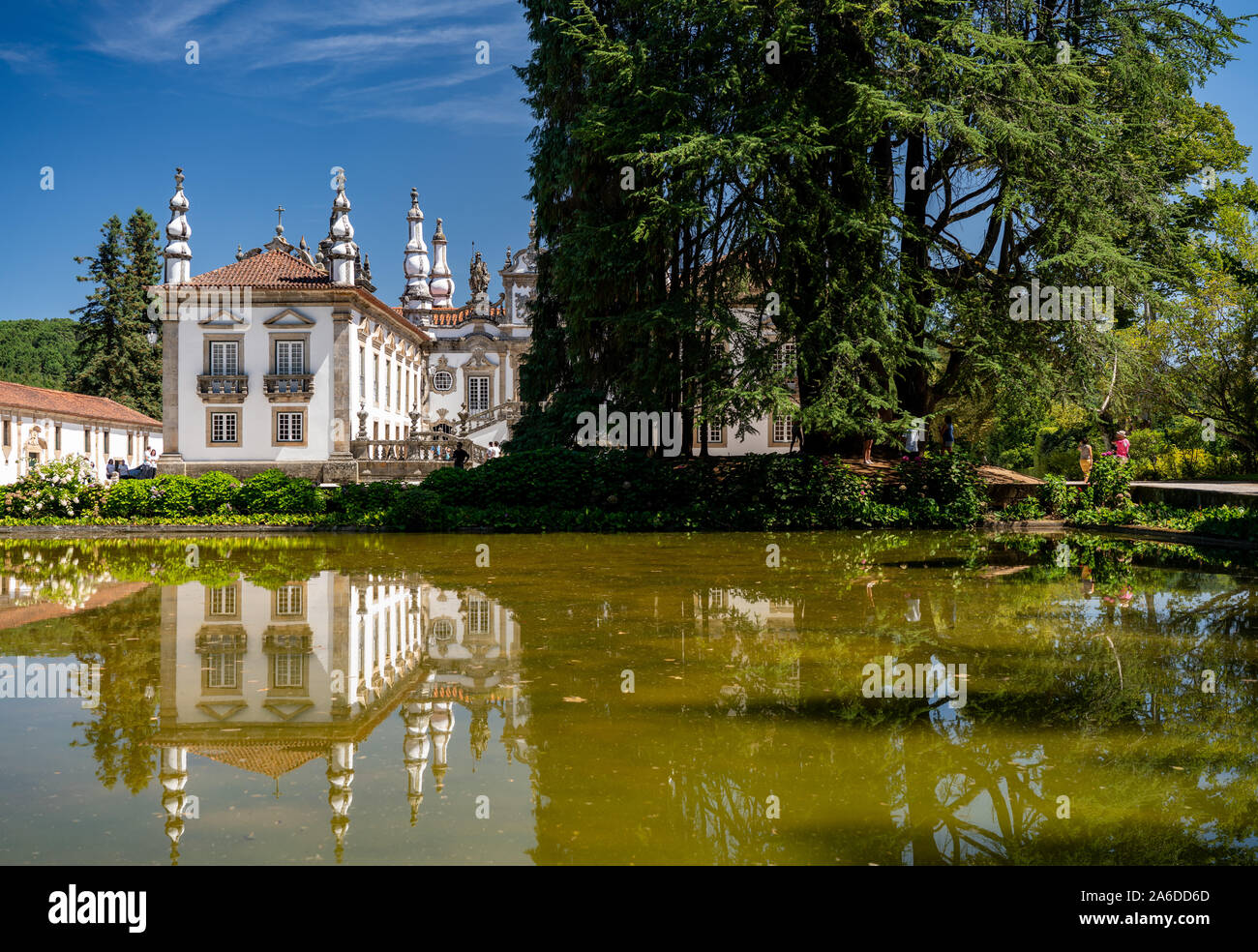 Vila Real, Portogallo - 13 August 2019: ingresso anteriore del Palazzo Mateus in Vila Real, Portogallo Foto Stock