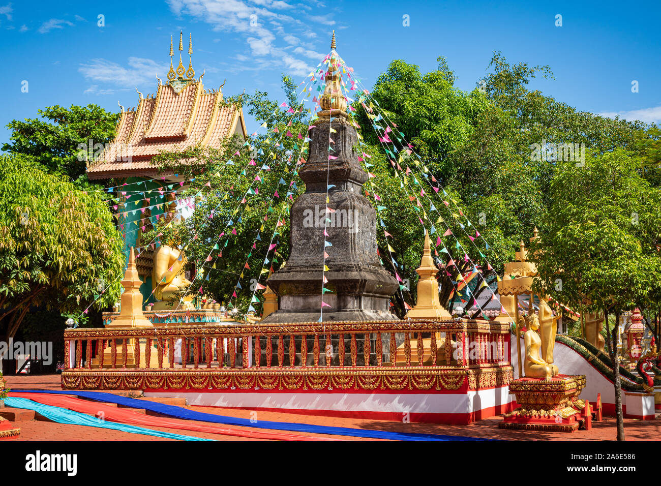 Wat che tempio, Vang Vieng. Laos. Foto Stock