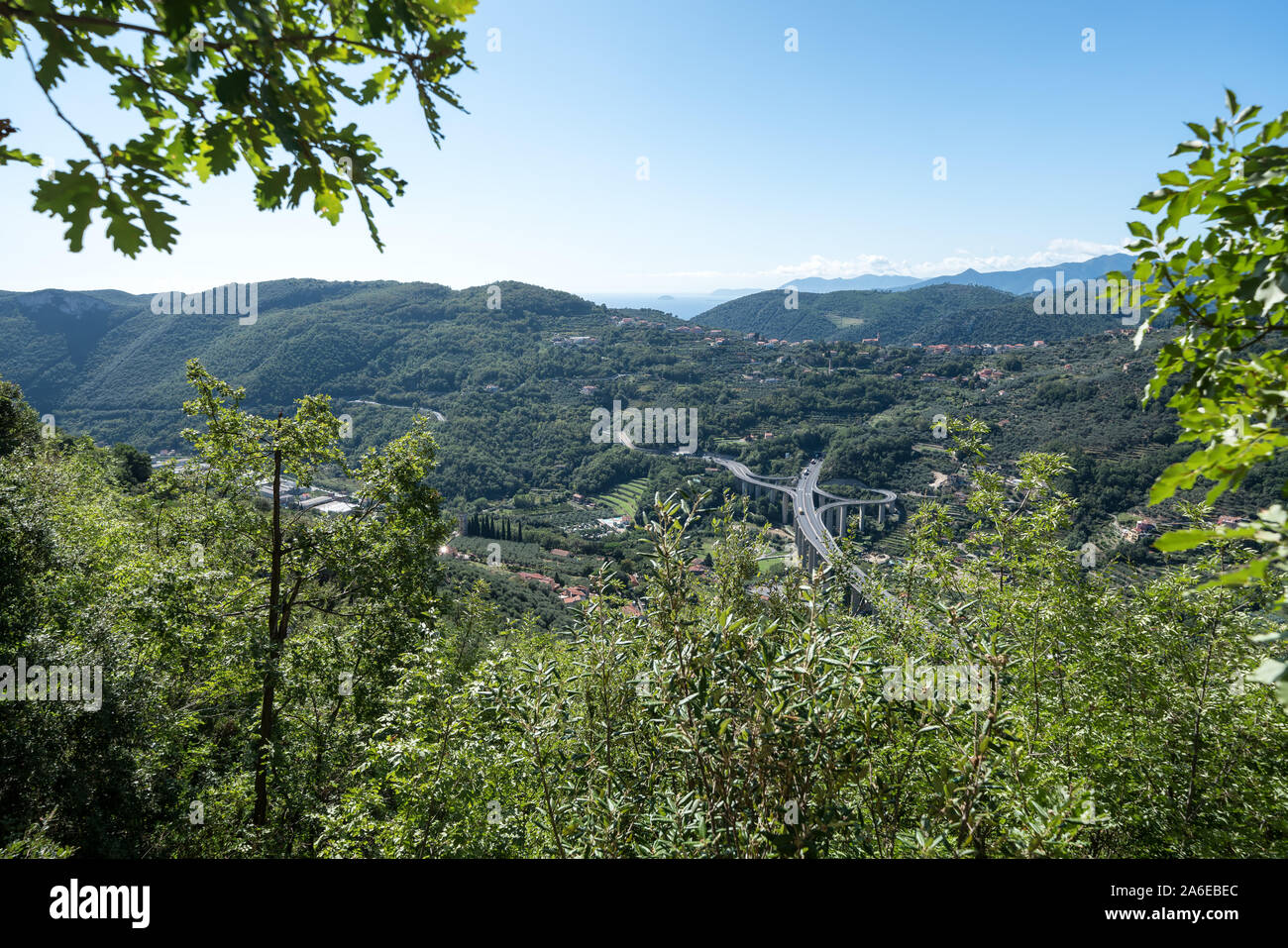 Autostrada a Finale Ligure, Italia Foto Stock